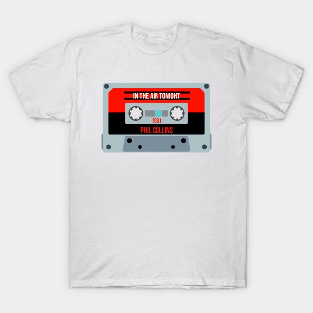 Phil Collins Classic Retro Cassette T-Shirt by PowelCastStudio